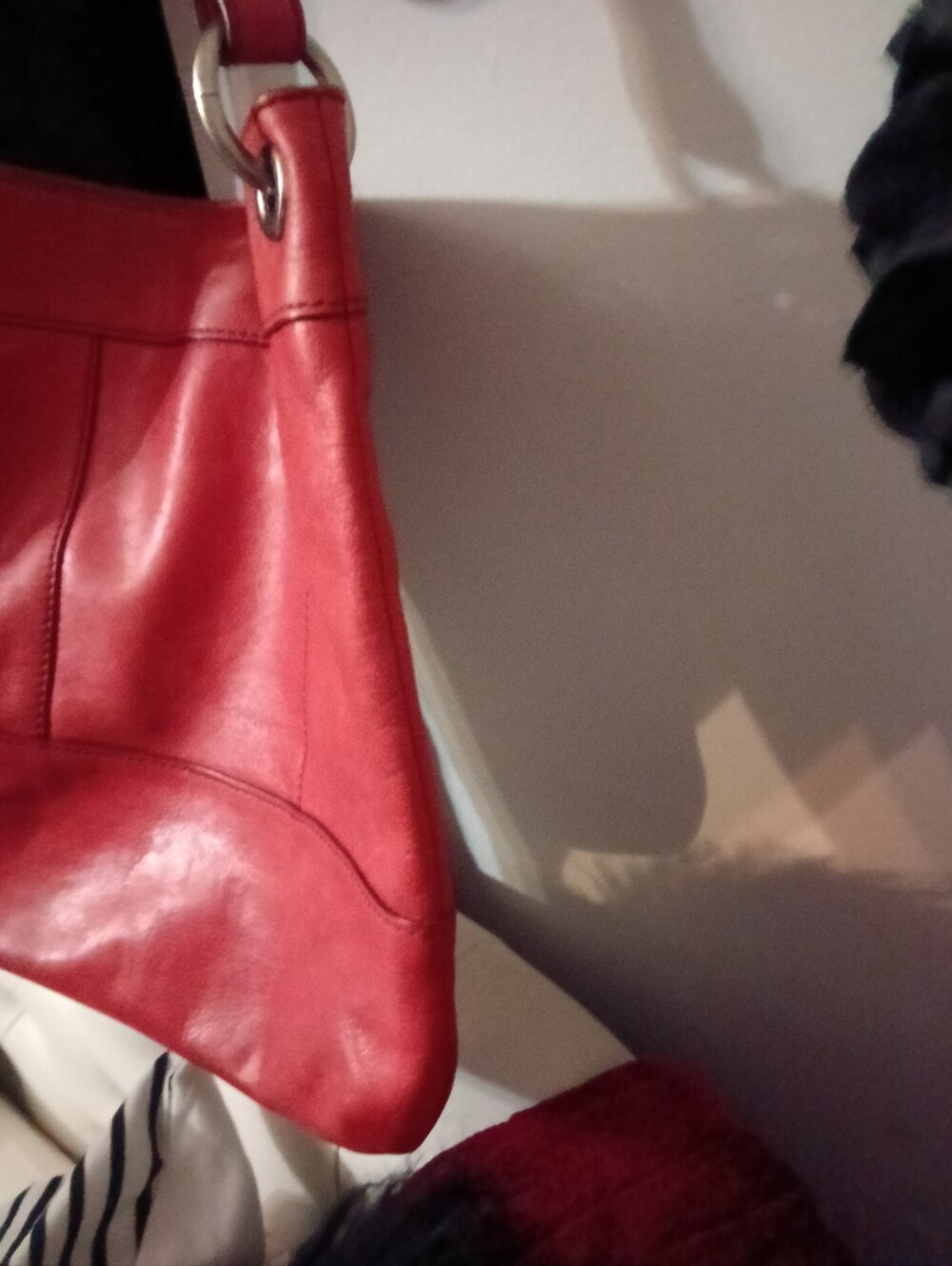 #F2 Fossil Long Live VTG Red Women's Shoulder Bag - Classic Hunter Hobo Style - Picture 4 of 15